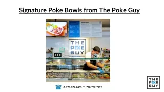 Signature Poke Bowls from The Poke Guy