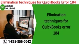 elimination techniques for quickbooks error 184