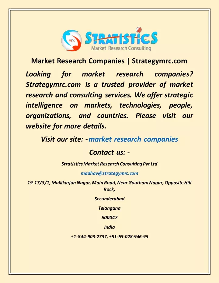 market research companies strategymrc com