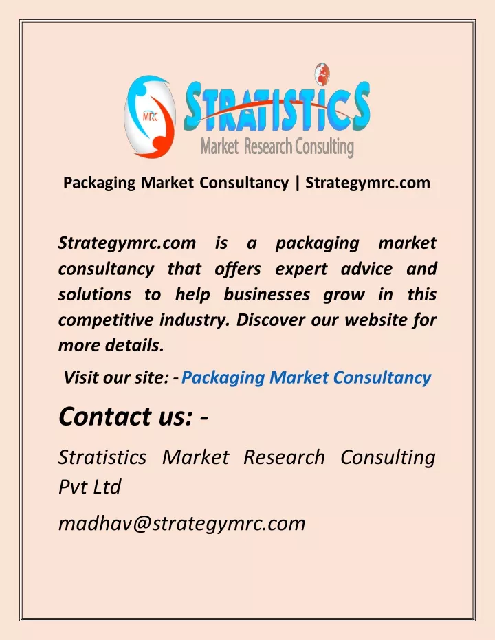 packaging market consultancy strategymrc com