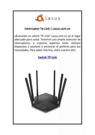 interruptor tp link lasus com co