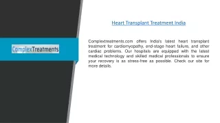 Heart Transplant Treatment India | Complextreatments.com