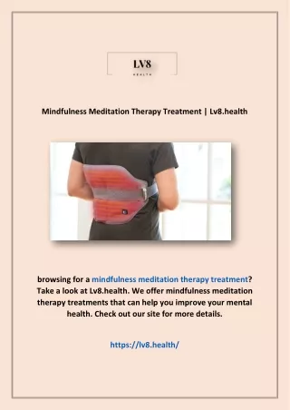 Mindfulness Meditation Therapy Treatment | Lv8.health