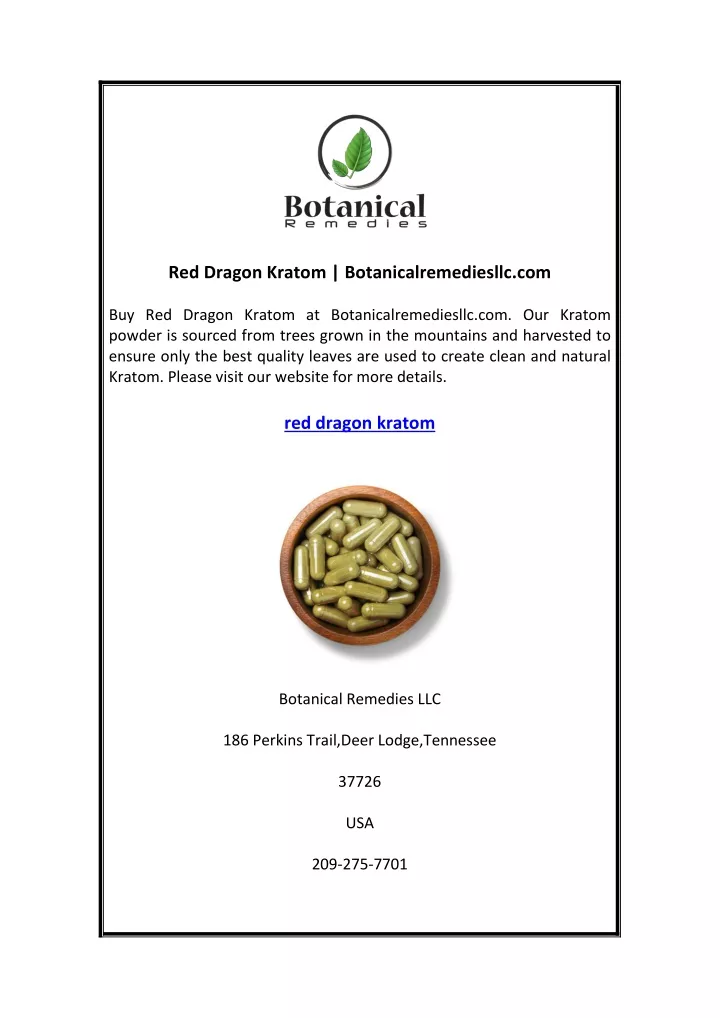 red dragon kratom botanicalremediesllc com