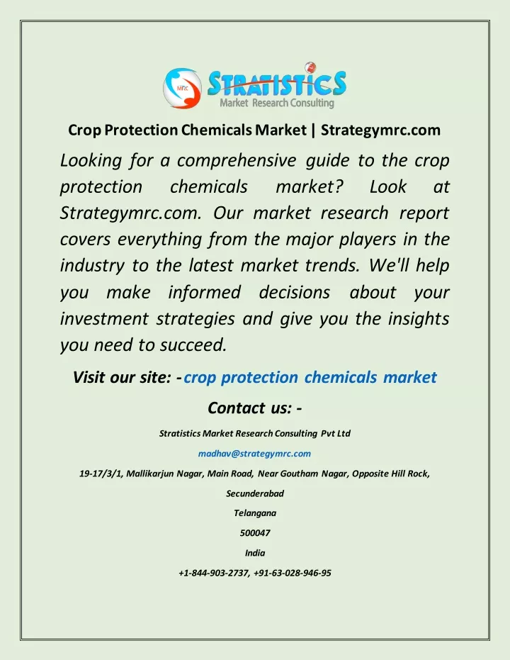 crop protection chemicals market strategymrc com