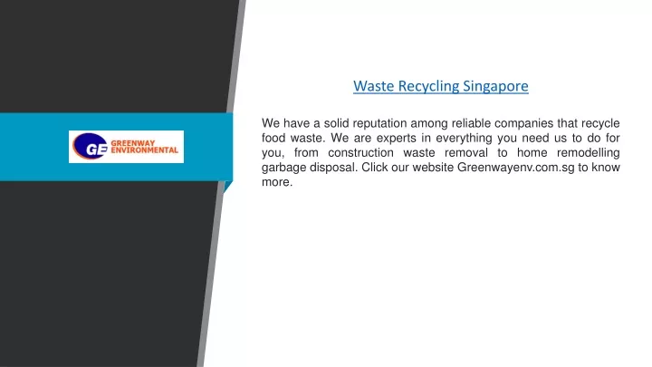 waste recycling singapore