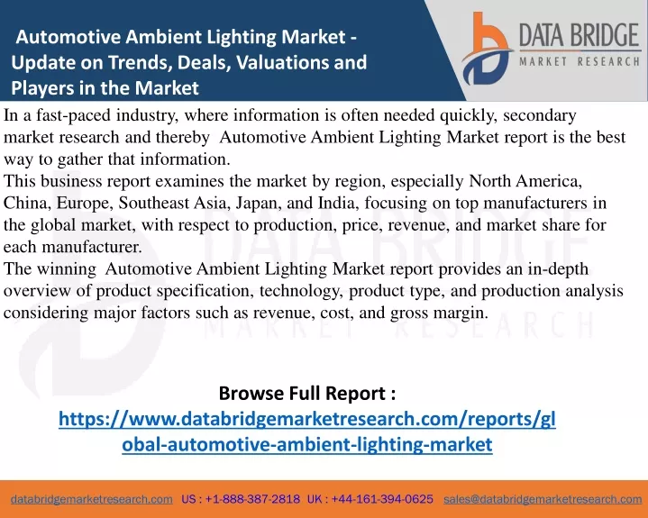 automotive ambient lighting market update