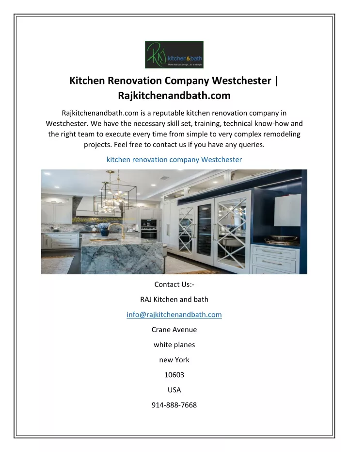 kitchen renovation company westchester