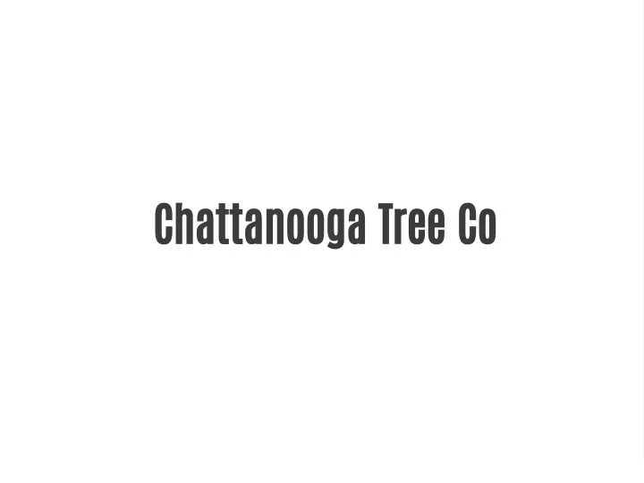 chattanooga tree co