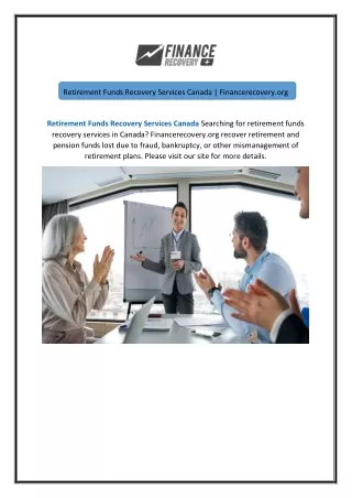 retirement funds recovery services canada