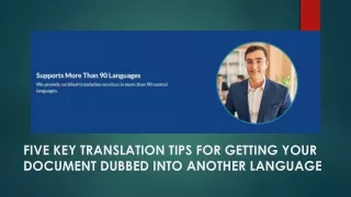 five key translation tips for getting your document dubbed into another language