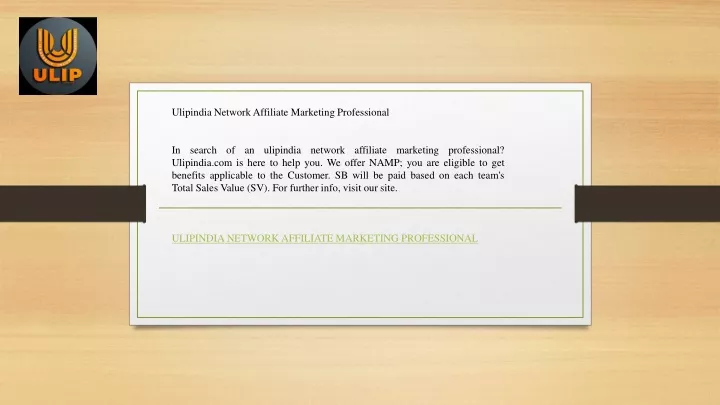 ulipindia network affiliate marketing