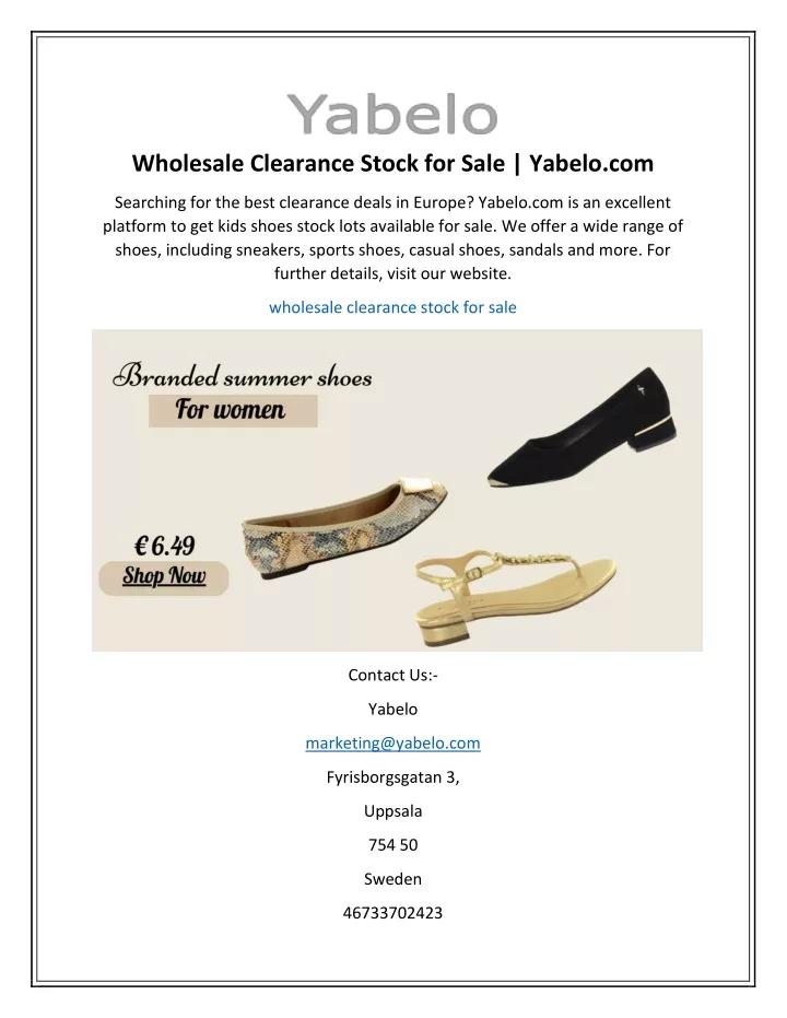 wholesale clearance stock for sale yabelo com