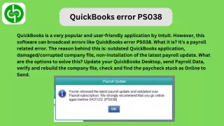 QuickBooks error PS038