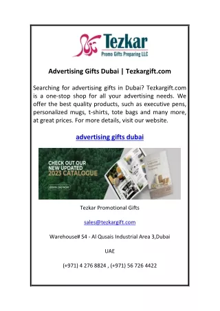 Advertising Gifts Dubai  Tezkargift.com