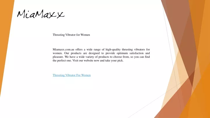 thrusting vibrator for women miamaxx