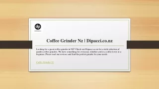 Coffee Grinder Nz  Dipacci.co.nz