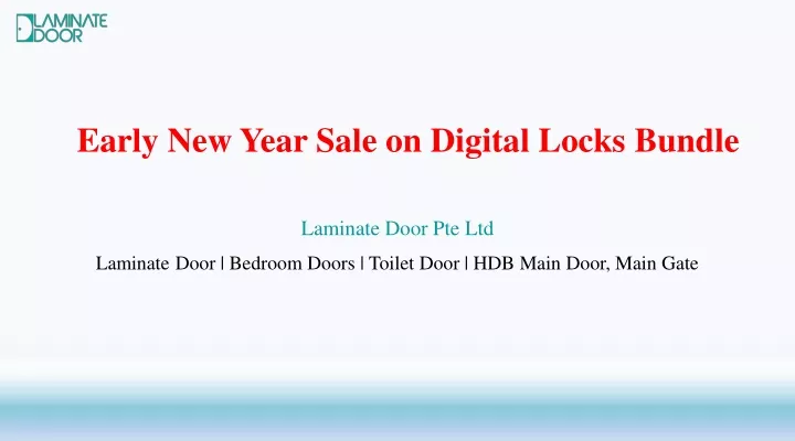 early new year sale on digital locks bundle