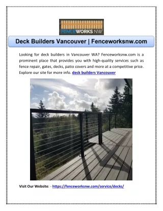 looking for deck builders in vancouver