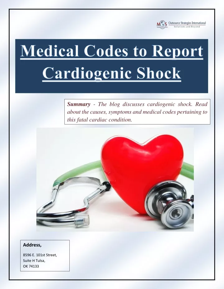 summary the blog discusses cardiogenic shock read