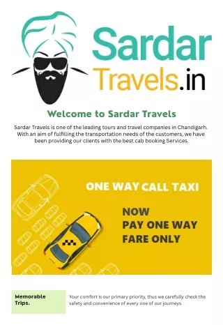 Delhi to Chandigarh Taxi Service