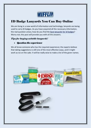 ID Badge Lanyards You Can Buy Online