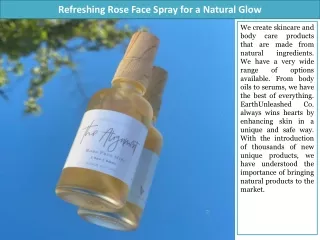 refreshing rose face spray for a natural glow