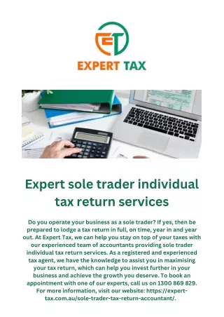 expert sole trader individual tax return services