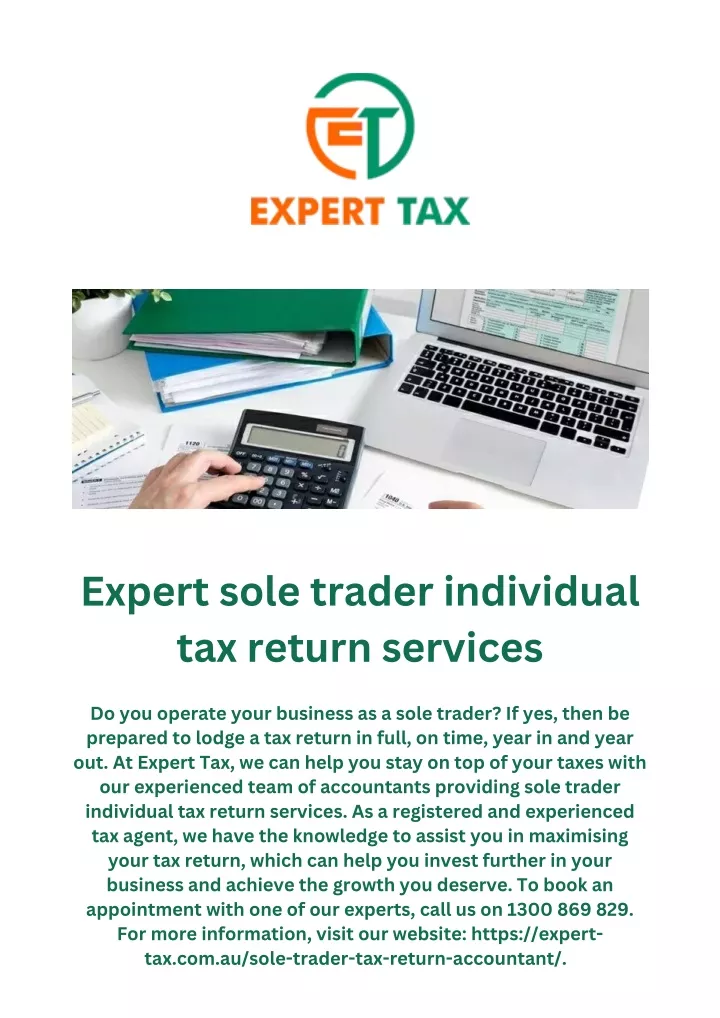 expert sole trader individual tax return services