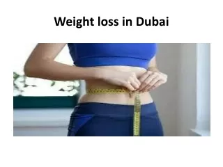 Weight loss in Dubai