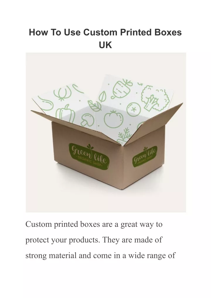 how to use custom printed boxes uk