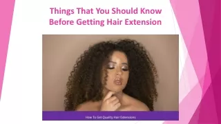 Things That You Should Know Before Getting Hair