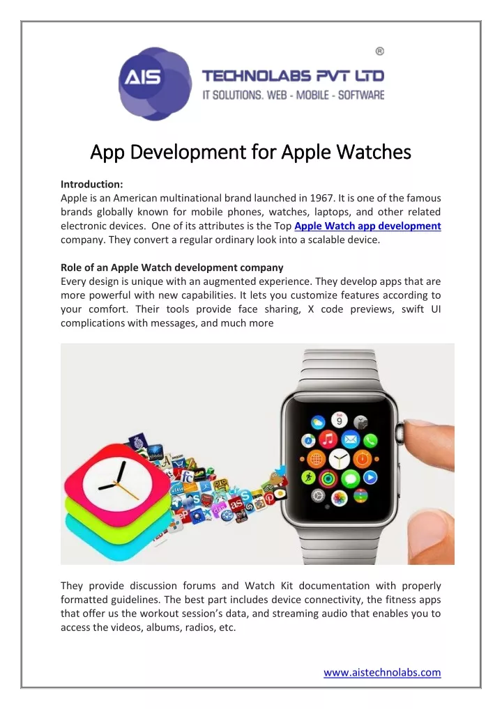 app development for apple watches app development