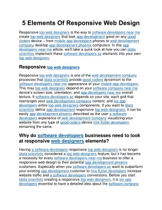 5 elements of responsive web design