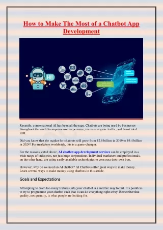 how to make the most of a chatbot app development