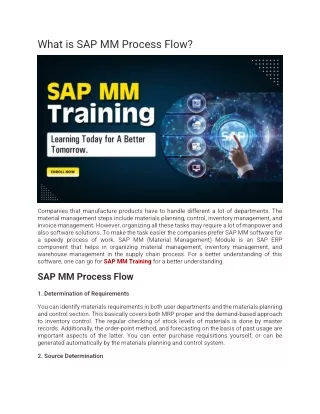 what is sap mm process flow