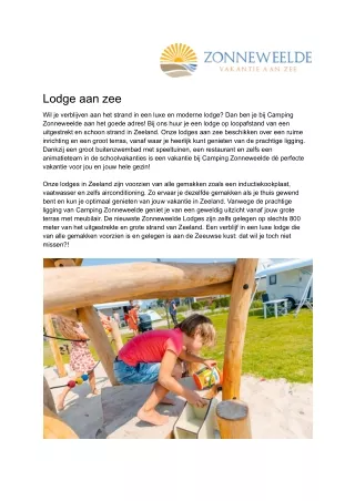 lodge aan zee