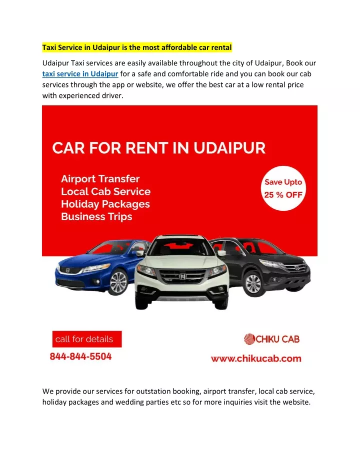 taxi service in udaipur is the most affordable