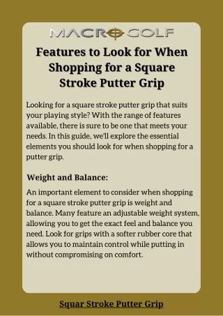 features to look for when features to look