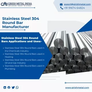 Stainless Steel 304 Round Bar | Stainless Steel 304 Bright Bars | Stainless Stee
