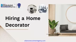 hiring a home decorator