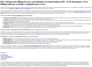Chiropractic Billing Services in South Dakota