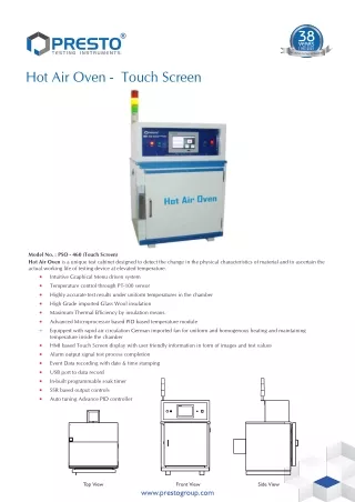hot air oven Manufacturer and Supplier