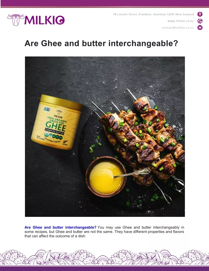 are ghee and