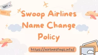 Swoop Airlines Name Change Policy