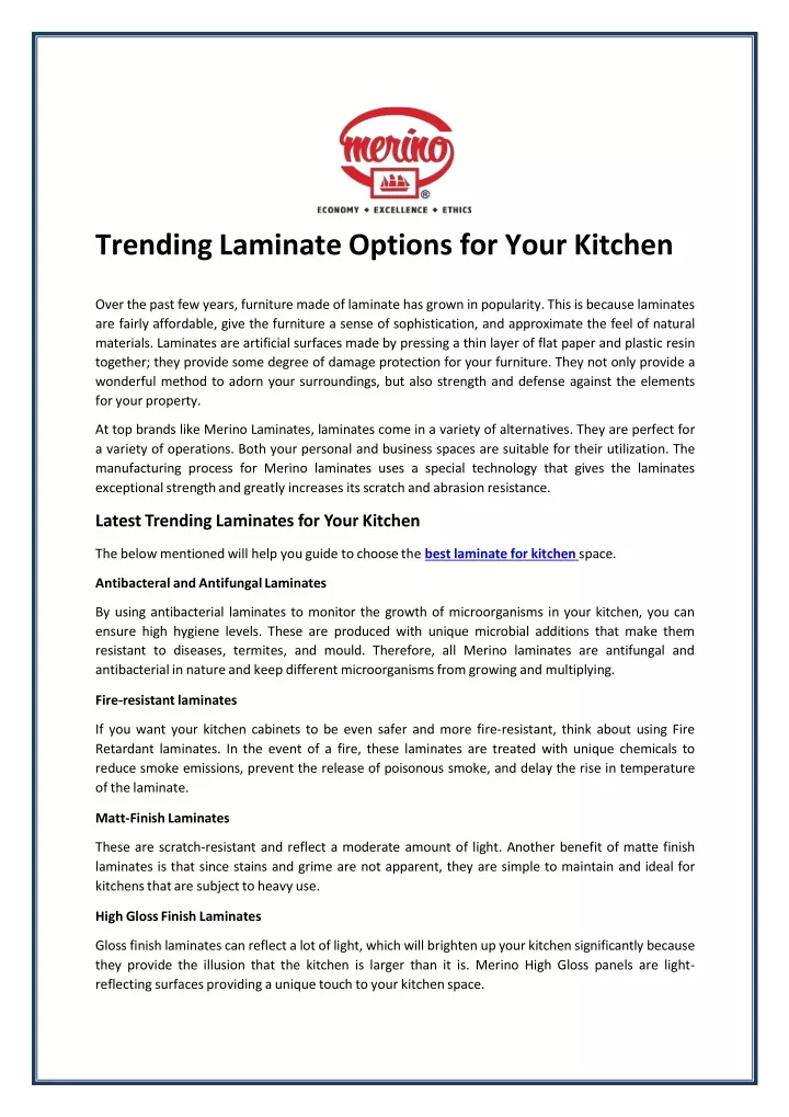 trending laminate options for your kitchen