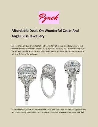 Affordable Deals On Wonderful Coats And Angel Bliss Jewellery