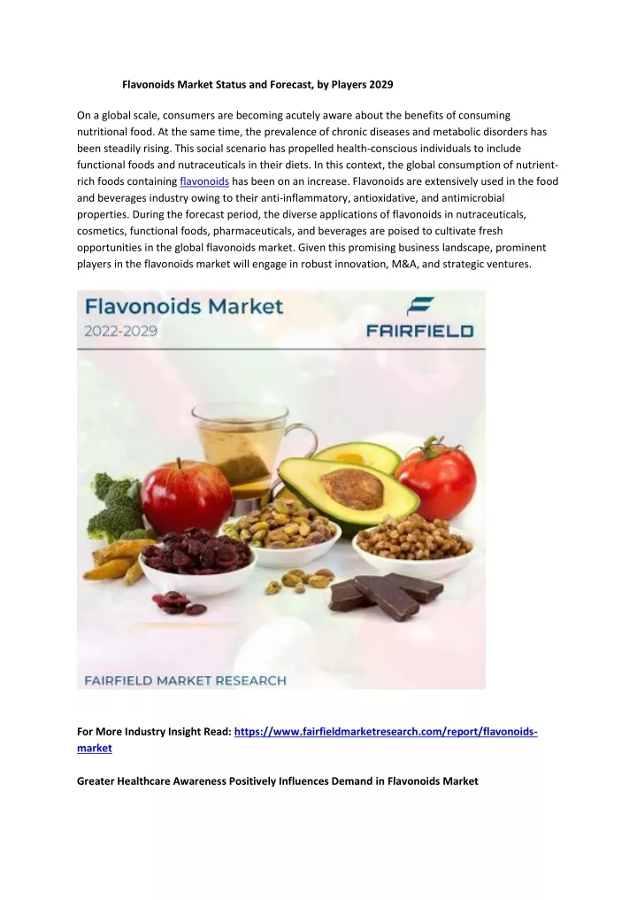 flavonoids market status and forecast by players