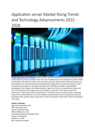 application server market rising trends