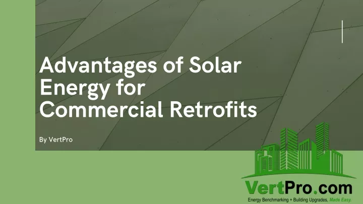 advantages of solar energy for commercial